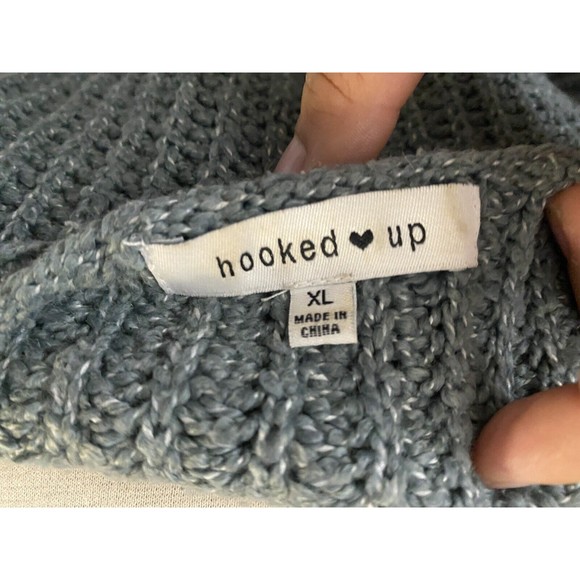 Juniors Aqua Slouch Sweater XL EUC - Picture 3 of 8